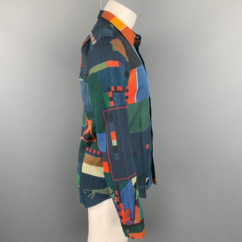 PS by PAUL SMITH Camisa de manga larga con botones de algodón con estampado multicolor talla M