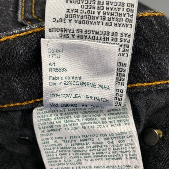 R13 Size 30 Indigo Cotton Blend Distressed Jeans