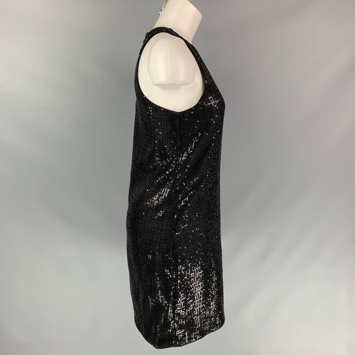 EMPORIO ARMANI Size S Black Sequined Strapless Dress