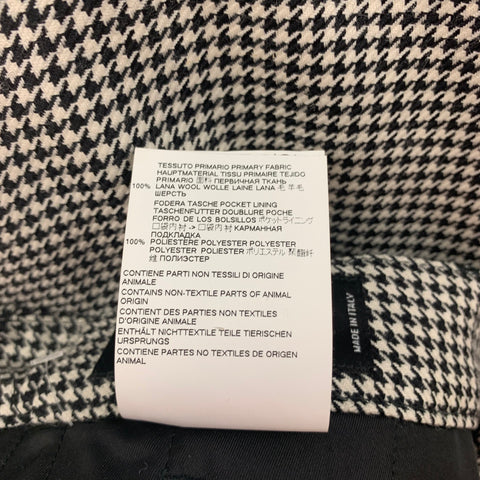 DSQUARED2 Size 36 Black White Houndstooth Lana Wool Pleated Dress Pants
