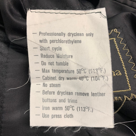 ERMENEGILDO ZEGNA Size 50 Black Wool Double Breasted Tuxedo