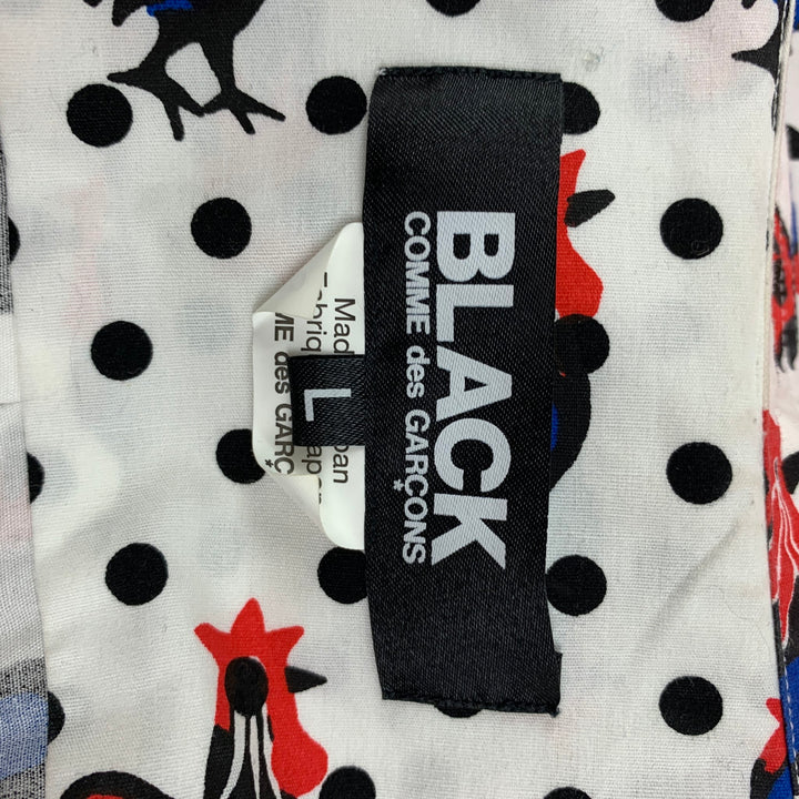 COMME des GARCONS BLACK Size L Multi-Color Polka Dot Cotton Short Sleeve Shirt
