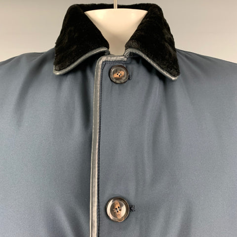 DI BELLO Taille 44 Manteau simple boutonnage en polyester marine