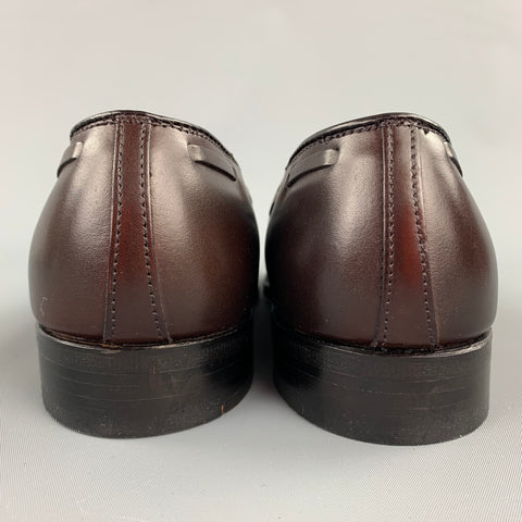 ALDEN Size 7 D Dark Brown Leather Tassels 561 Loafers