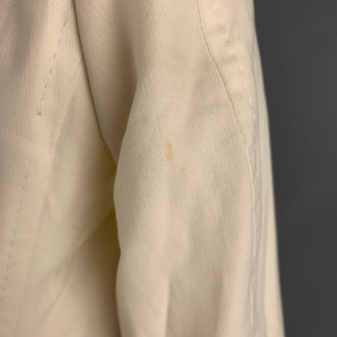 GUCCI Poitrine Taille 40 Beige Solide Coton Revers Cranté 32 29 Costume