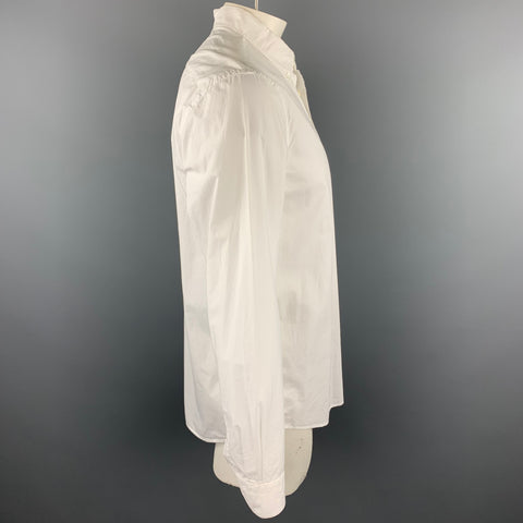 ACNE STUDIOS Size L White Cotton Button Down Long Sleeve Shirt