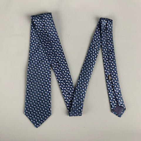CHARVET Black Navy Silk Tie