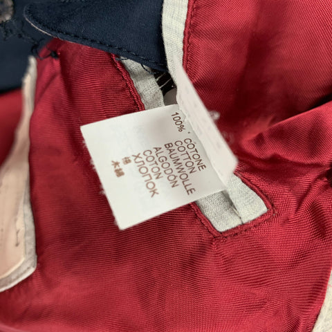BRUNELLO CUCINELLI Size 36 Navy Cotton Hooded Jacket
