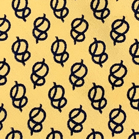 POLO by RALPH LAUREN Yellow Navy Abstract Silk Tie