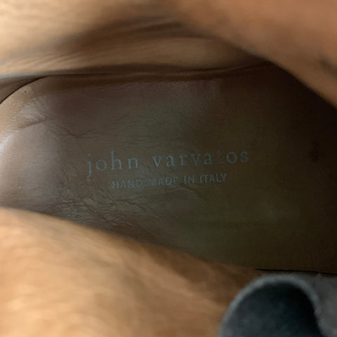 JOHN VARVATOS Taille 9.5 Bottes Bowery Gussett en cuir vieilli noir