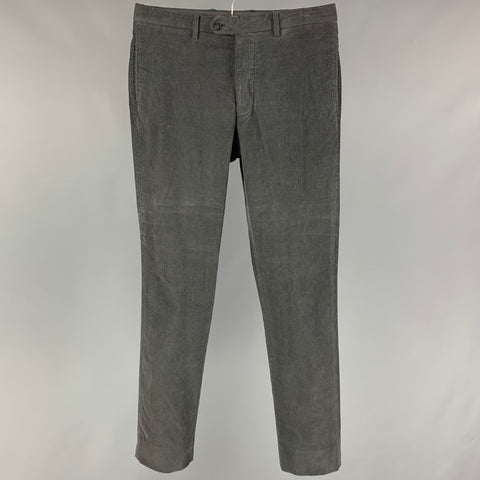 OFFICINE GENERALE Size 32 Grey Corduroy Cotton Pants
