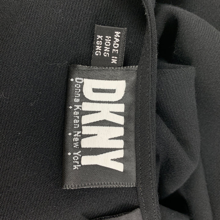 DKNY Size 8 Black Wool Sleeveless Dress