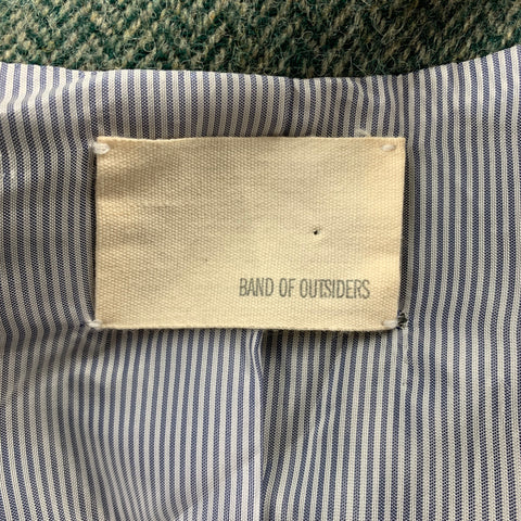 BAND OF OUTSIDERS Size 36 Green Herringbone Wool Sport Coat