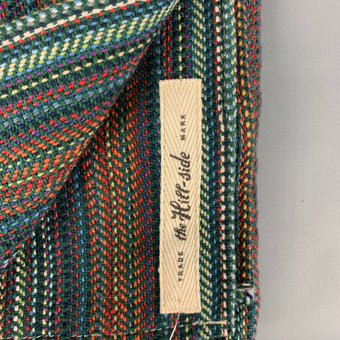 THE HILL-SIDE Blue Multi-Color Woven Cotton Blend Scarf