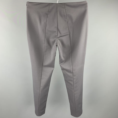 AKRIS Size 6 Grey Cotton Blend Side Zipper Dress Pants