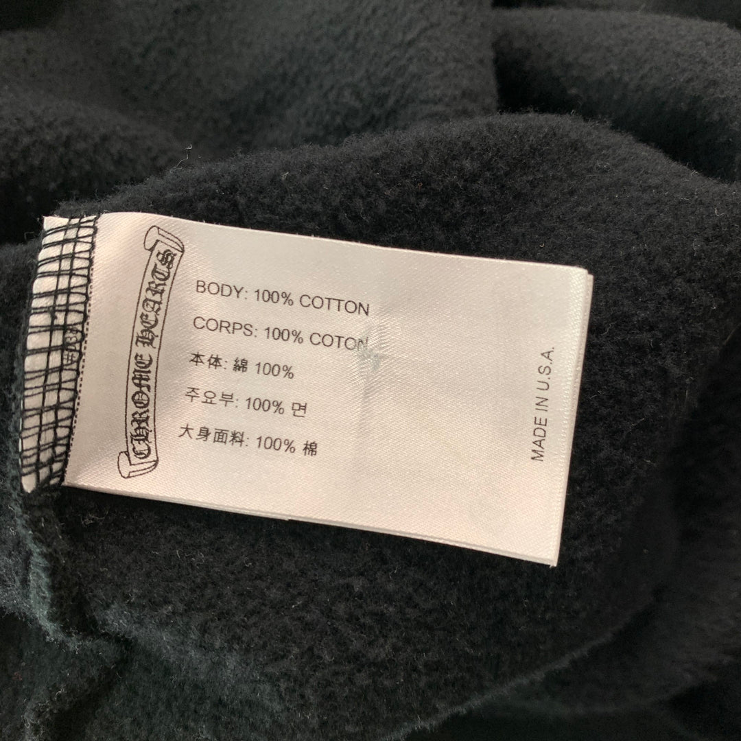 Sweat à Capuche Chrome Hearts Noir Avec Pochoir Cœurs - Taille M - Occasion Très Bon état