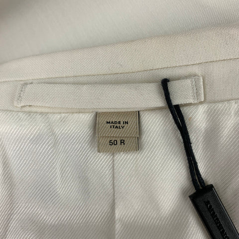 BURBERRY LONDON Size 40 Regular Beige Wool / Mohair Peak Lapel Sport Coat
