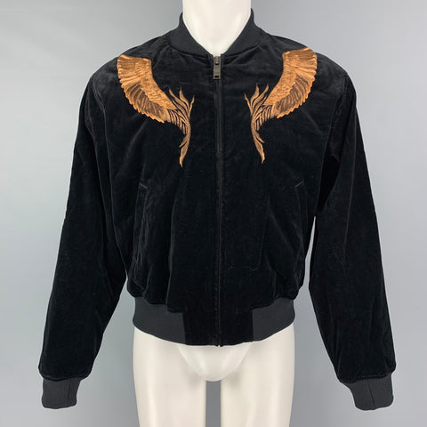 CHRISTIAN DADA FW 19 Size 38 Black Copper Embroidery Cropped Jacket
