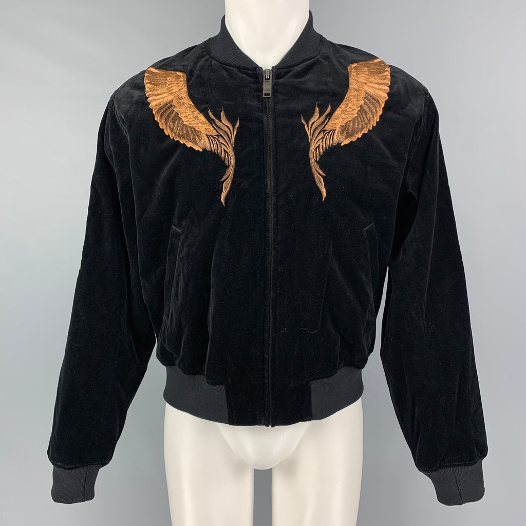 ジャケット・アウター CHRISTIAN DADA Feather Enbroidery JKT CHRISTIAN DADA FW 19 Size 38 Black Copper Embroidery Cropped