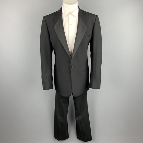 MANI by GIORGIO ARAMNI 40 Long Black Wool Tuxedo