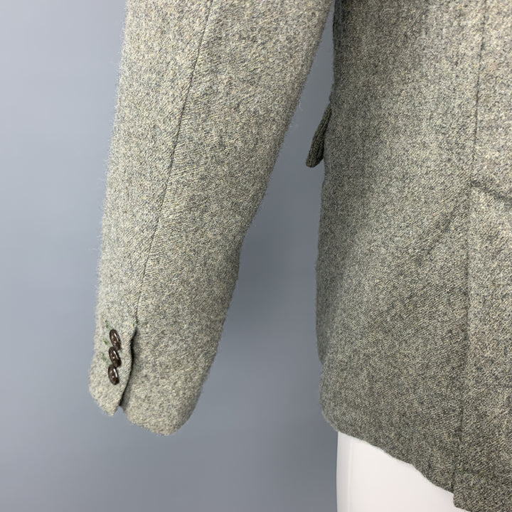 ONES STROKE Size S Grey Textured Wool Notch Lapel Sport Coat
