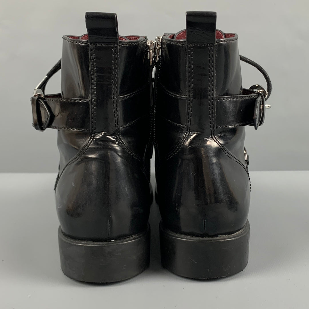 MARC JACOBS Size 9 Black Patent Leather Side Zipper Boots