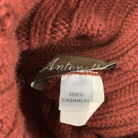 ANTONELLA Brown Knitted Cashmere Fur Beanie