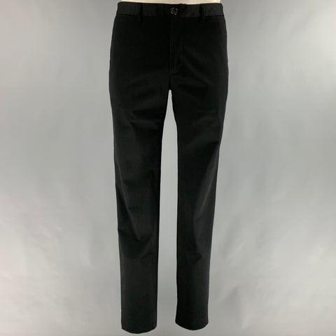 PS by PAUL SMITH Size 44 Black Cotton Elastane Notch Lapel Suit