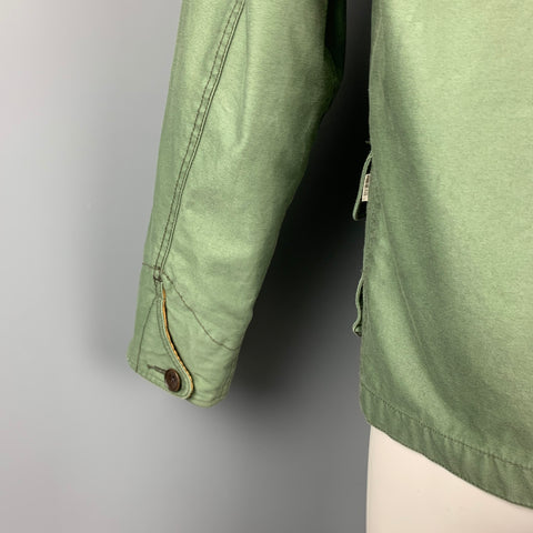 ONES STROKE Size M Olive Cotton Lined Corduroy Collar Buttoned Jacket