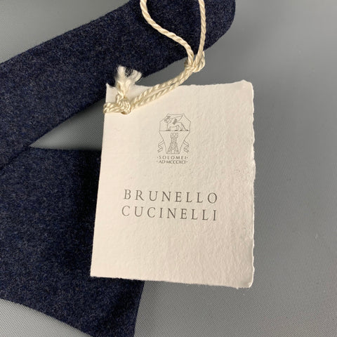 BRUNELLO CUCINELLI Navy Wool Blend Bow Tie