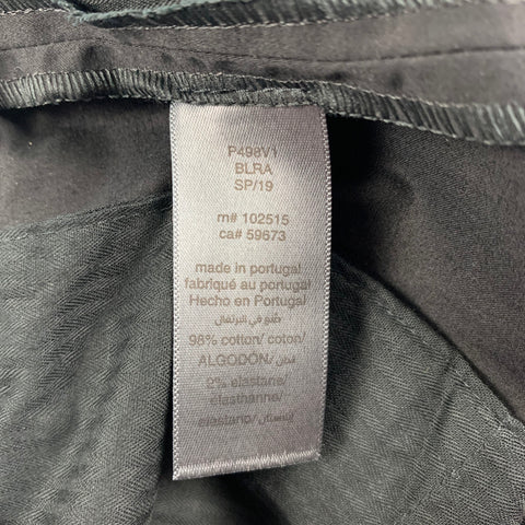 JOHN VARVATOS Size 34 Black Cotton Zip Up Casual Pants
