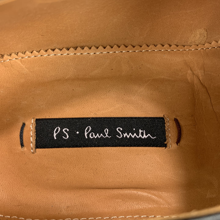 PS by PAUL SMITH Taille 11 Chaussures habillées à lacets en cuir antique marine avec bout renforcé