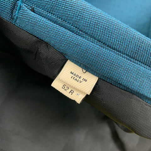 BURBERRY LONDON Size 42 R Teal Wool Mohair Notch Lapel Suit
