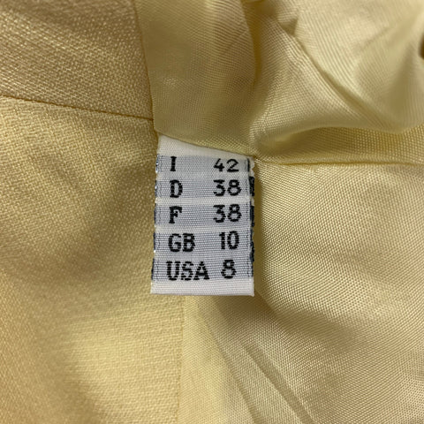 Vintage MOSCHINO COUTURE Size 8 Yellow Acetate Blend Jacket