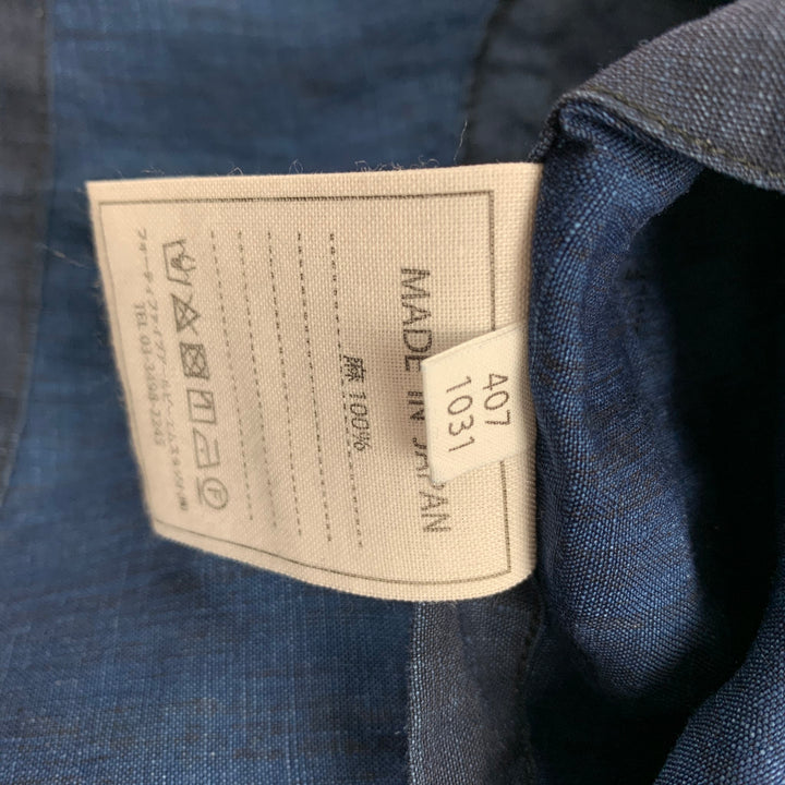 45rpm Size XL Navy Linen Notch Lapel Sport Coat