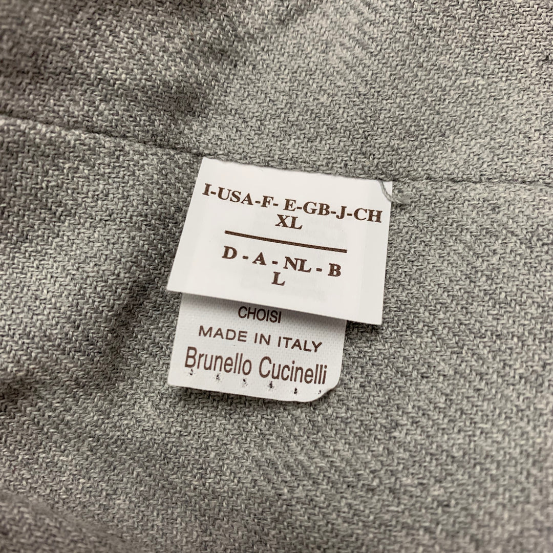 BRUNELLO CUCINELLI Chaleco de cachemir de lana acolchado gris Talla XL