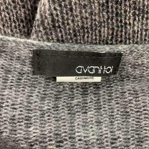 AVANT TOI Size S Grey & Purple Knitted Cashmere Scoop Neck Pullover