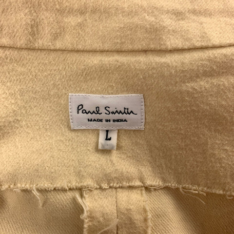 PAUL SMITH Size L Beige Cotton Notch Lapel Sport Coat