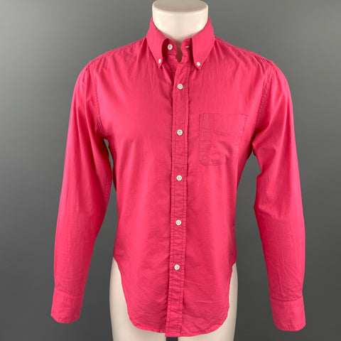 BAND OF OUTSIDERS Size S Pink Cotton Button Down Long Sleeve Shirt