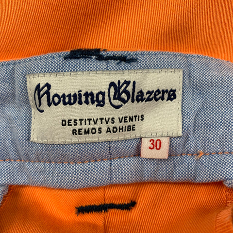 ROWING BLAZERS Size 30 Orange Cotton Zip Fly Dress Pants