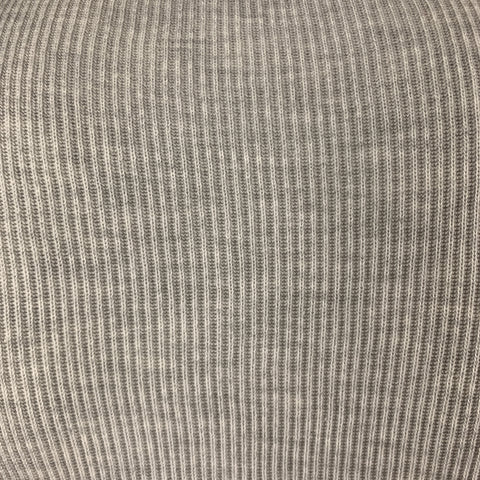 BRUNELLO CUCINELLI Size XL Light Grey Ribbed Knit Cotton High Mock Collar Pullover