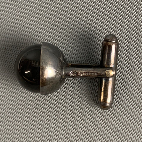 BOTTEGA VENETA Brown Sterling Silver Cuff Links