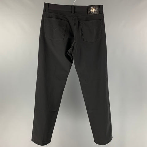 VERSACE JEANS COUTURE Size 34 Black Polyester Blend Jeans