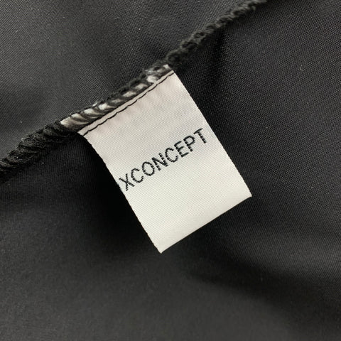 X CONCEPT Size S Black Cotton Polyester Asymmetrical Long Sleeve Shirt