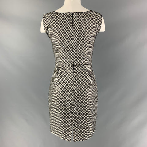 MARC JACOBS Size 0 Silver Grey Silk Sequined Shift Dress