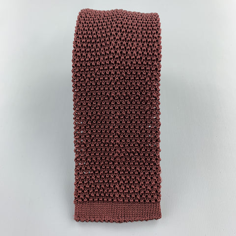 BUDD Burgundy Silk Textured Knit Tie