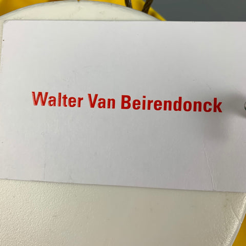WALTER VAN BEIRENDONCK FW17 Size M Yellow Graphic Nylon Jersey Bike Top