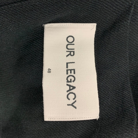 OUR LEGACY Size 38 Black Wool Blend Notch Lapel Suit