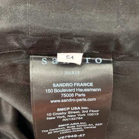 SANDRO Size 44 Navy Wool Mohair Buttoned Vest