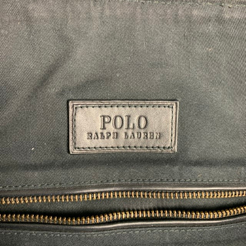 POLO by RALPH LAUREN Black Brown Color Block Leather Tote Bag